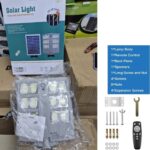 1000watts LED Solar street light packaging with an illustration of content inside